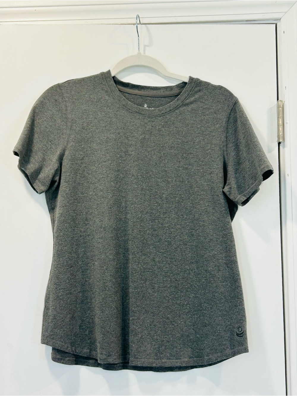 Cuddl Duds Short Sleeve Crew Tee - Gray